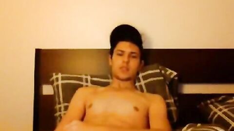 Twink's Amateur Striptease and Webcam Jerk Off Session