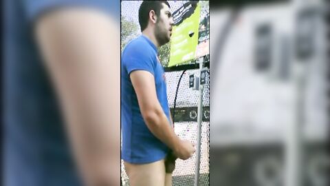 Home Depot Bear Jacks Off in the Garden Center