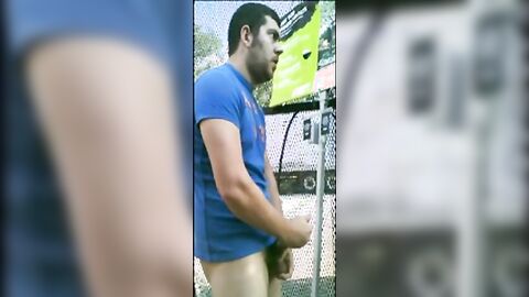 Home Depot Bear Jacks Off in the Garden Center