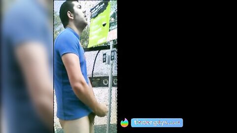 Home Depot Bear Jacks Off in the Garden Center