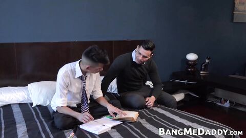 Stepdad Faisul teaches his twink stepson Dalton about breeding