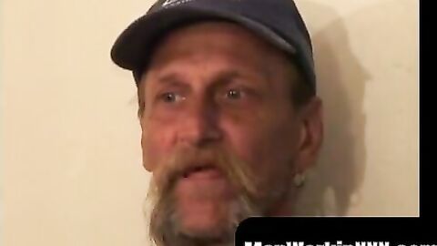 MenWorkinXXX.com - Bearded mature homo jerks off his big dick and achieves an intense