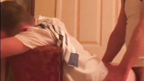 Daddy and Twink Bareback Threeway