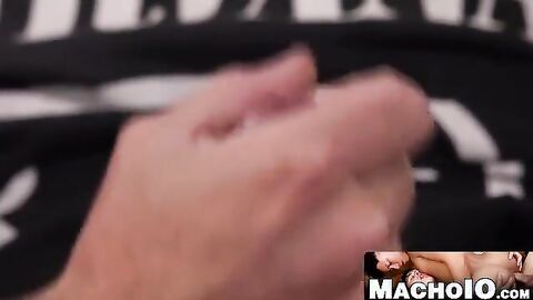 MachoIO.com - Kinky teen Jairo Diaz sits on a rock hard cock while moaning loudly