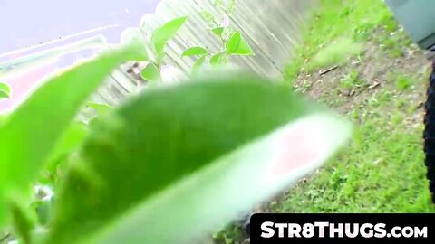 Str8Thugs.com - Tattooed alt straighty Blinx's solo post-pee masturbation and cum sho