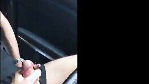 Powerman666's Big Cock Milked in His Car