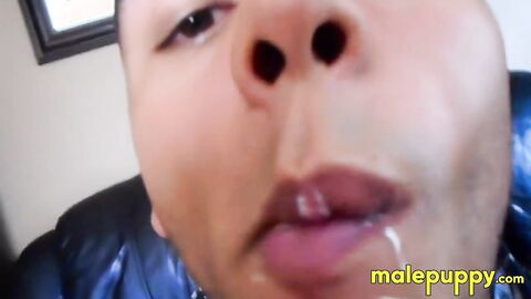 Jose Cortez begs his stepdad Richard Lennox to now swallow him full in his nasty mout