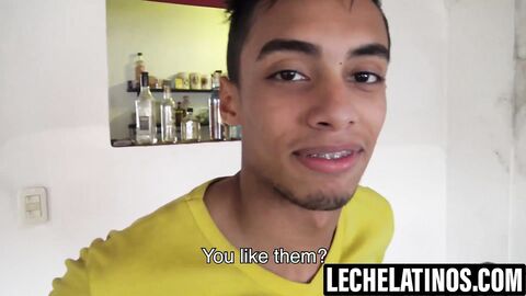 LecheLatinos.com - Venezuelan cutie Nicolas sucks two cocks