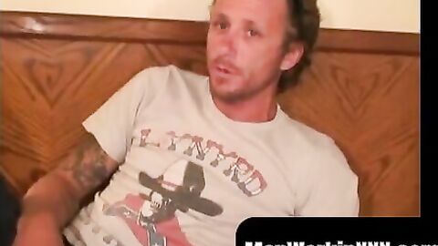 MenWorkinXXX.com - Messy amateur guy smokes while stroking his big cock to climax