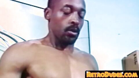 RetroDudes.com - Office stud swaps head with hung black guy before cumming