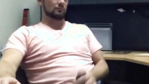 Big-Cocked Amateur Jerks Off