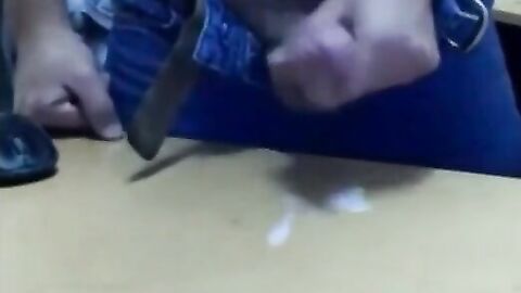 Big-Cocked Amateur Jerks Off