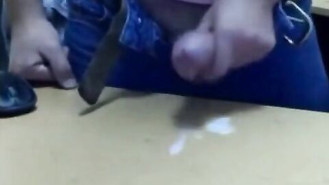 Big-Cocked Amateur Jerks Off