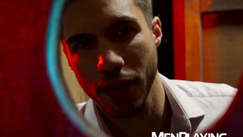 Latino hunks Luciano and Viktor Rom use a gloryhole for breeding