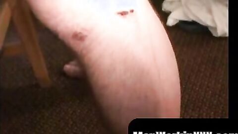 MenWorkinXXX.com - Inked amateur dude with big boner jerks off hard until he cums