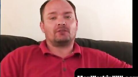 MenWorkinXXX.com - Chubby mature guy masturbates strongly and empties his balls compl