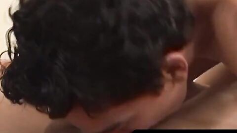 OTBXXX.com - Hottest latino twink cums hard while riding bareback on his lover's hard