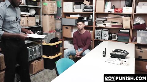 BoyPunish.com - Officer's intense impaling of a perp on his big black dick for a raw,