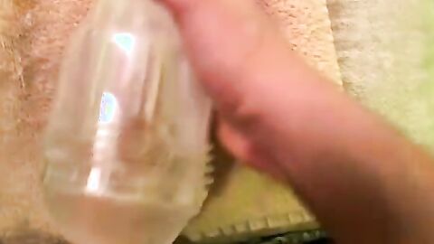 Massive cum shot after fucking a fleshjack by attractive Zeke