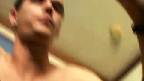 Straight buddies Cain and Eli convinced Blinx to fuck a fleshjack in their threeway c