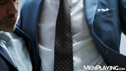 Bossy hunk Manuel Skye raw destroys submissive employee Johan Kane