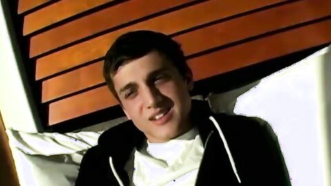 Handsome Chris Porter showed his pink hole while tugging his throbbing cock