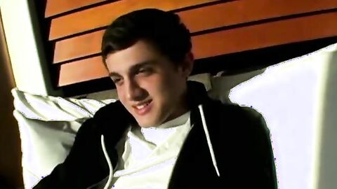 Handsome Chris Porter showed his pink hole while tugging his throbbing cock