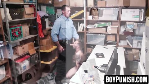 BoyPunish.com - Young perp cummed by horny cop's cock