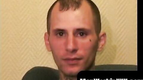 MenWorkinXXX.com - Inked amateur plays with his dick and covers his stomach in cum