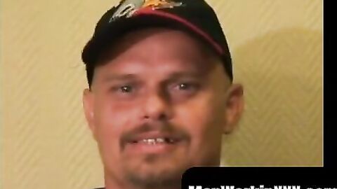 MenWorkinXXX.com - Bear-bellied amateur jerks his big dick and releases a massive loa