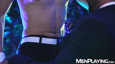 Businessman Lazzarato seduces stripper Diego Spicy to breed him