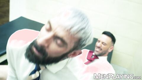 Gigolo Gustavo Cruz raw destroys submissive businessman Scott Carter