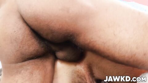 Hung Latino Kanye Sky hammers Angel Santis foul mouth and pucker