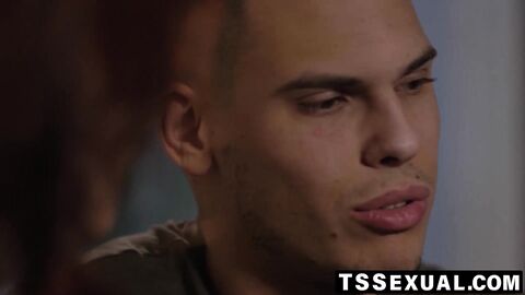 TSSexual.com - Slim trans Janie Blade fucks Tony Sting till he cums