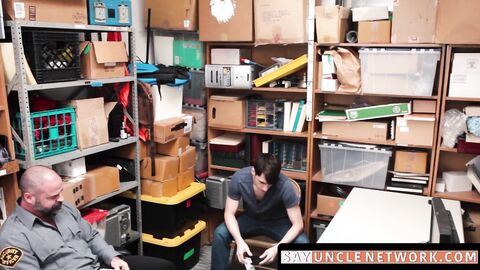 SayUncleNetwork.com - Sexy thief cum sprays while getting bareback fucked raw