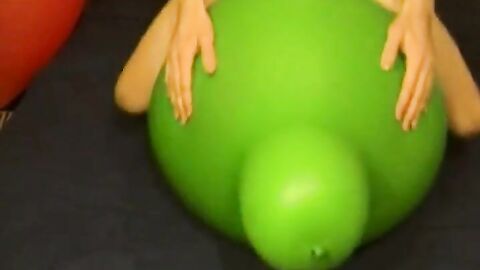 Humping and Riding Big Green Balloon until I Cum