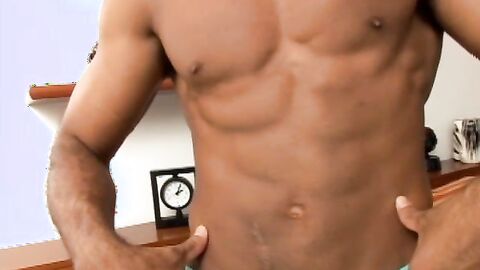 Handsome Brazilian stallion stretches his hole with hot toys