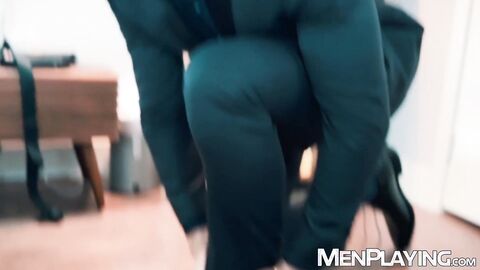 Straight bossy dude Gattouz tugs his massive cock until it bursts