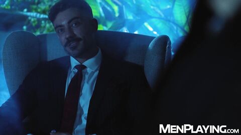 Suited men Derek Allen and Nico Bello relentlessly bareback