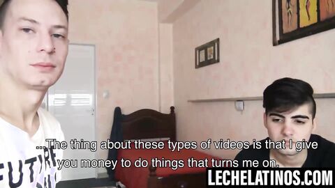 LecheLatinos.com - Benja's ball squeeze leads to cum on his face