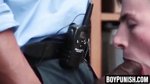 BoyPunish.com - Delinquent stud devours cop's huge BBC