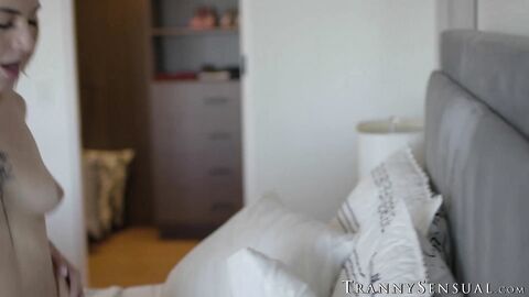 The blonde TS Emma Rose and charming lady Chanel Camryn delight in their banging sesh