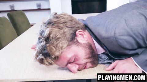 PlayingMen.com - Christian Sam fucks Gabriel Phoeniz with a toy in the office