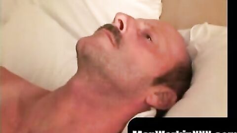 MenWorkinXXX.com - Mature gay enjoys ass play with toys while getting his cock jerked