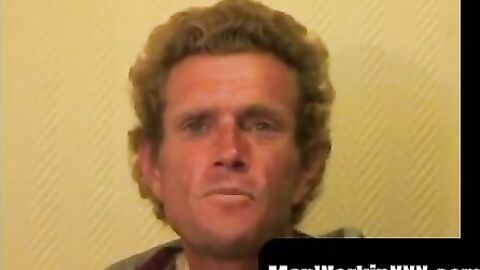 MenWorkinXXX.com - Mature dude strokes his massive cock while smoking a cigar and cum