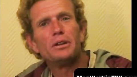 MenWorkinXXX.com - Mature dude strokes his massive cock while smoking a cigar and cum