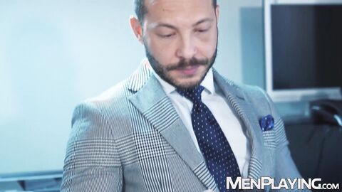 Latino hunk John Brachalli groans while breeding with Jonathan Miranda