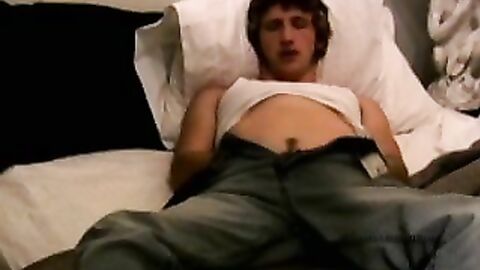 Dirty guy Curtis whips his long dick and strokes it in the hotel room