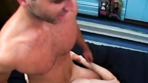 Dominant Brandon Shoves his throbbing gigantic cock into the wet hole of sexy Raf