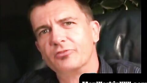 MenWorkinXXX.com - Handsome mature dude jerks off and covers his hands in hot cum